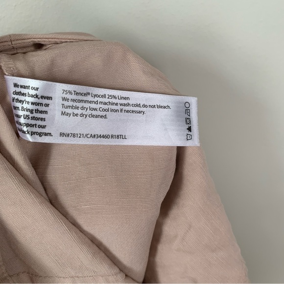 Eileen Fisher Tencel Blend Pink Wide Leg Crop Pants Size 14 - Picture 6 of 7